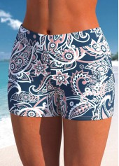 Plus Size Mid Waisted Paisley Print Swim Shorts | thumb picture 
