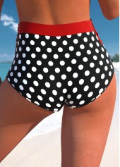 High Waisted Polka Dot Red Bikini Bottom | thumb picture 