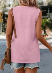 Light Pink Floral Print Tank Top | thumb picture 