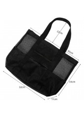 Black Color Mesh Detail Open Hand Bag | thumb picture 