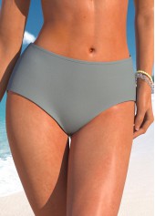 Mid Waisted Dark Grey Bikini Bottom | thumb picture 