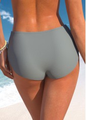 Mid Waisted Dark Grey Bikini Bottom | thumb picture 