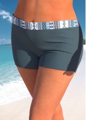 Plus Size Mid Waisted Tribal Print Swim Shorts | thumb picture 