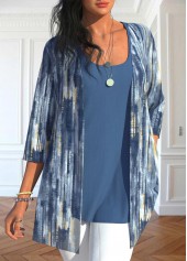 Dusty Blue Two Piece Cardigan  and Tank Top | thumb picture 