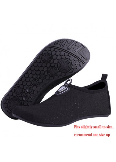 Black Anti Slippery Polyester Water Shoes | modlily.com - USD 12.98