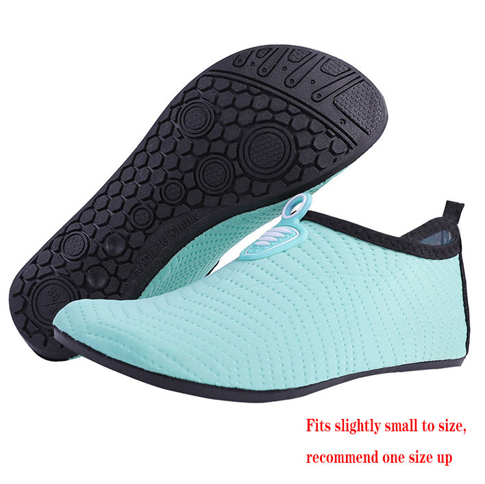 Polyester Mint Green Anti Slippery Water Shoes