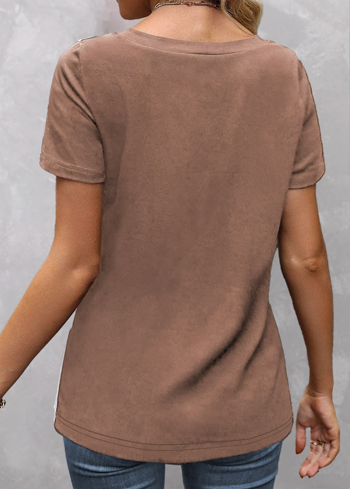 Light Camel Pocket Short Sleeve T Shirt