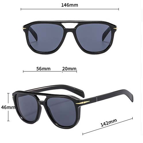 Grey Geometric Double Beam Round Sunglasses