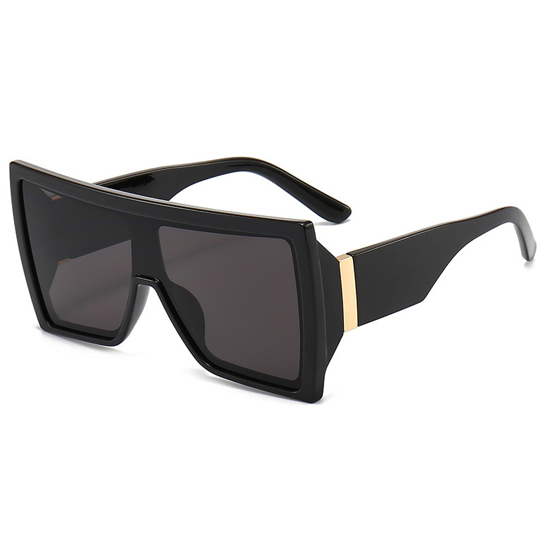 Black Oversized Large Frame Sunglasses For Men