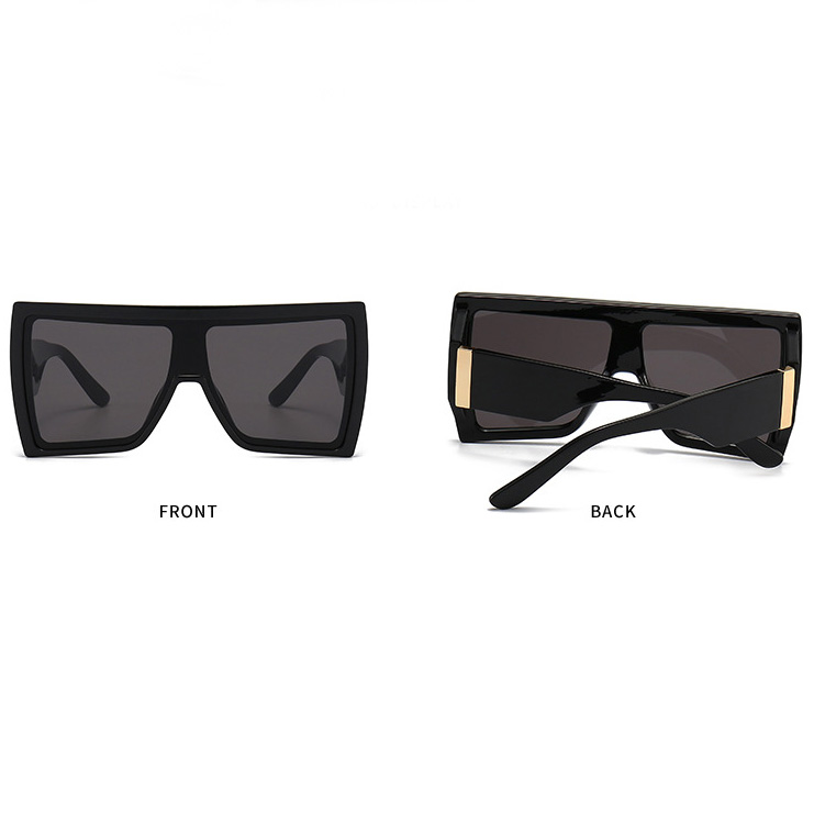 Black Oversized Large Frame Sunglasses For Men