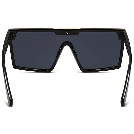 Black Oversized Large Frame Square Sunglasses