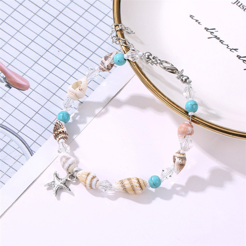 Geometric Pattern Multi Color Round Anklet