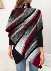 Geometric Print Asymmetric Hem 3/4 Sleeve Sweatshirt | thumb picture 