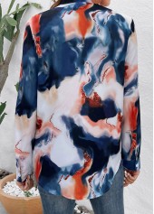 Multi Color Button Ink Painting Print Blouse | thumb picture 