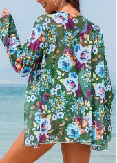 Floral Print Multi Color One Piece Swimwear