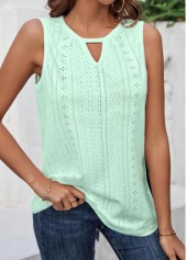 Light Green Cut Out Tank Top | thumb picture 
