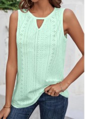 Light Green Cut Out Tank Top | thumb picture 