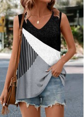 Tunic Grey V Neck Tank Top