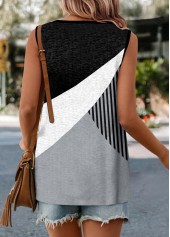 Tunic Grey V Neck Tank Top | thumb picture 