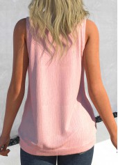 Light Pink Sequin Draped Neck Tank Top | thumb picture 