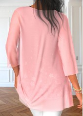 Light Pink Floral Print Cardigan and Tank Top | thumb picture 