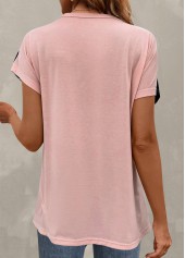 Light Pink Leopard Short Sleeve T Shirt