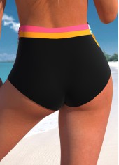 Mid Waisted Black Contrast Bikini Bottom | thumb picture 