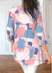 Light Pink Graffiti Print Cardigan and Tank Top | thumb picture 