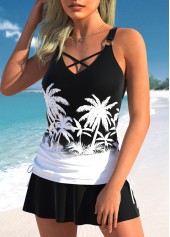 Criss Cross Mid Waisted Tankini Set | thumb picture 
