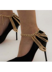 Gold Chain Design Layered Detail Anklet | thumb picture 