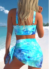 Mesh High Waisted Tie Dye Print Bikini Set | thumb picture 