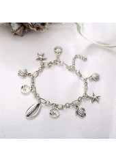 Silver Starfish and Turtle Chain Anklet | thumb picture 