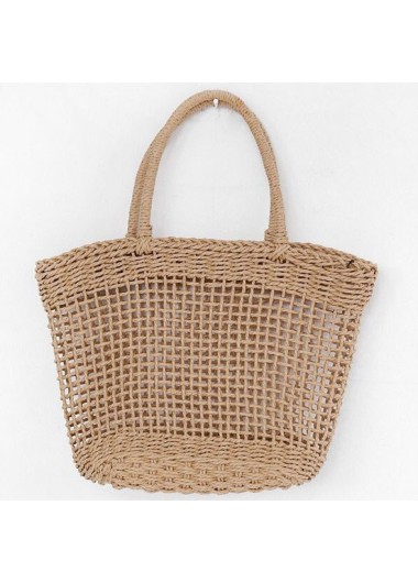 women clothes image of Light Camel Open Hollow Out Shoulder Bag