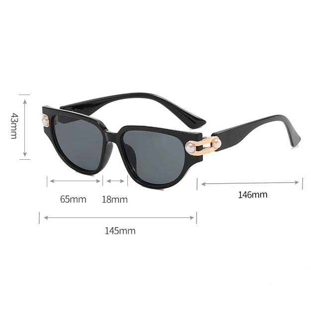 Black Pearl Square Cat Eye Sunglasses | picture 