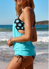 Polka Dot Tie Mint Green Tankini Set | thumb picture 