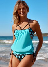 Polka Dot Tie Mint Green Tankini Set | thumb picture 