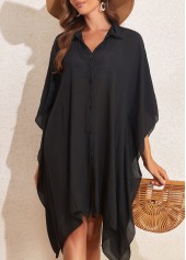 Breathable Black Button Up Cover Up | thumb picture 