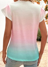 Light Pink Ombre Short Sleeve T Shirt