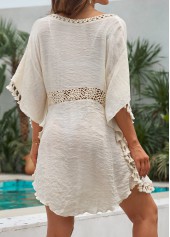 Patchwork Beige Tassel Detail Cover Up | thumb picture 
