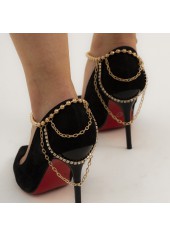Gold Color Alloy Detail Multi-layer Anklet