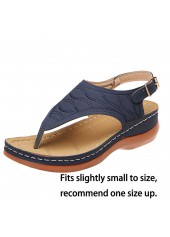 Navy Toe Post Mid Heel Sandals | thumb picture 