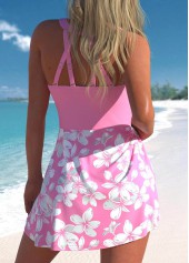 Light Pink Criss Cross High Waisted Swimdress Set | thumb picture 