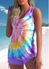 Multi Color Three-piece High Waisted Tankini Set | thumb picture 