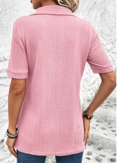 Pink Eyelet Short Sleeve T Shirt | thumb picture 