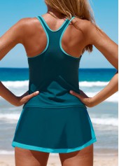 Split Mid Waisted Turquoise Tankini Set | thumb picture 