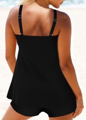 Circular Ring Ombre Black Tankini Set | thumb picture 