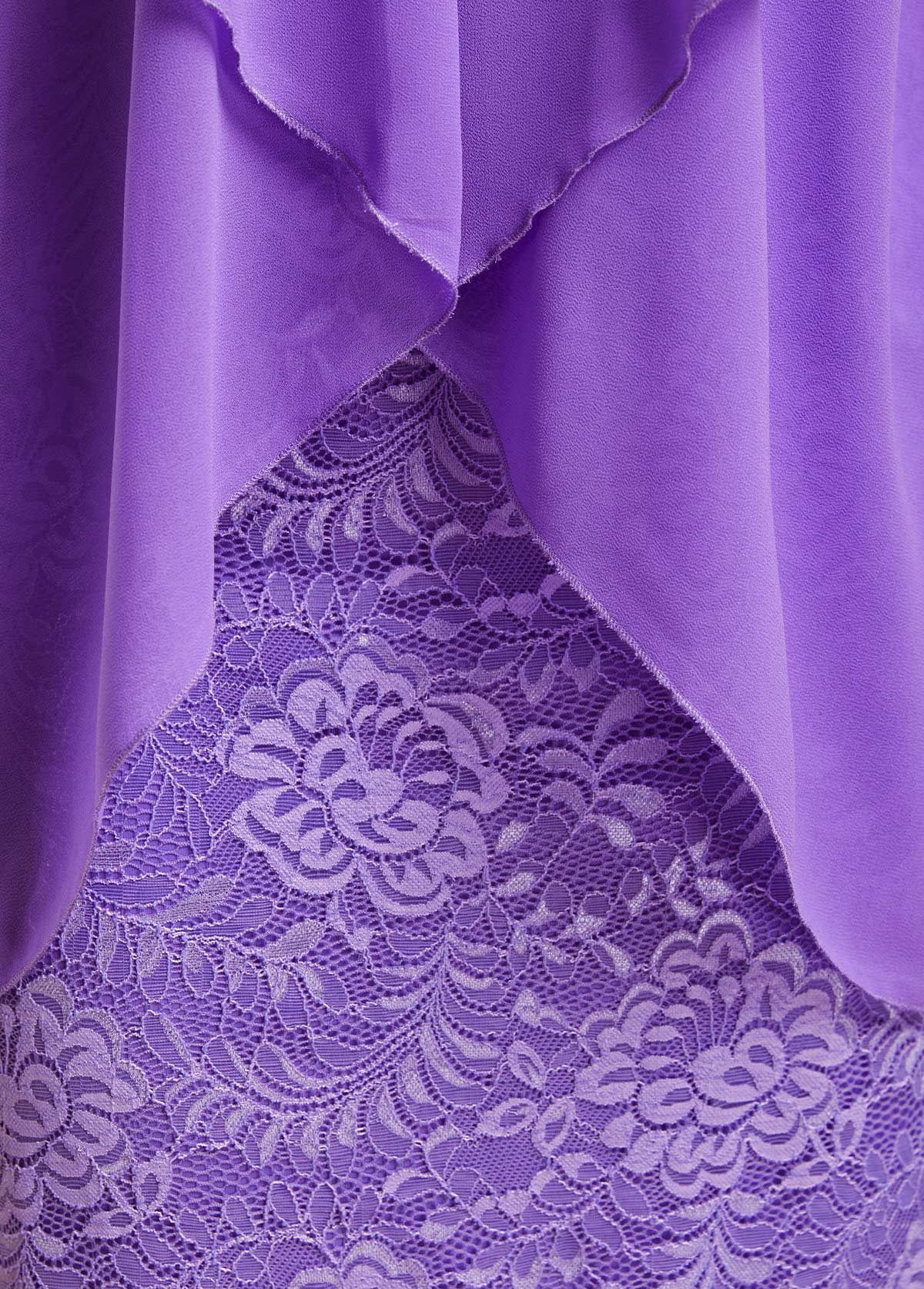 Purple Lace Floral Sleeveless Sequin Dress