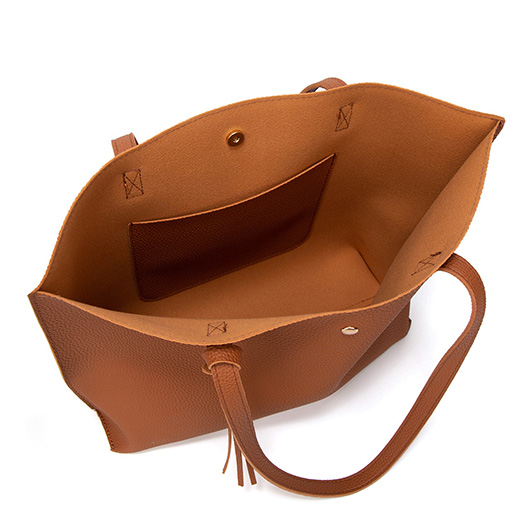 Orange Magnetic Tassel Shoulder Bag and Purse