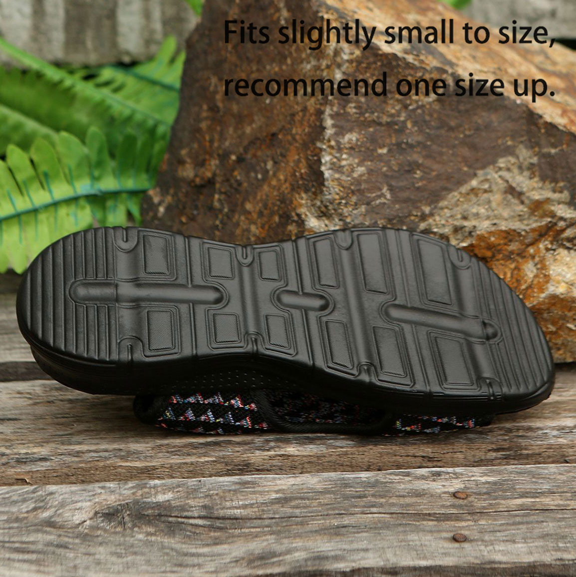 Black Geometric Print Peep Toe Low Heel Sandals