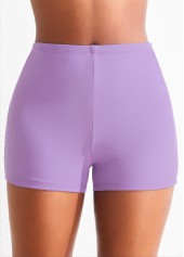 Mid Waisted Light Purple Swimwear Shorts